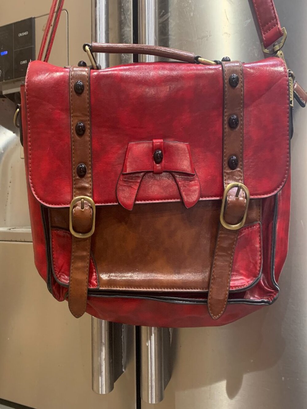 Ecosusi Messenger Red Crossbody Sachel Bag